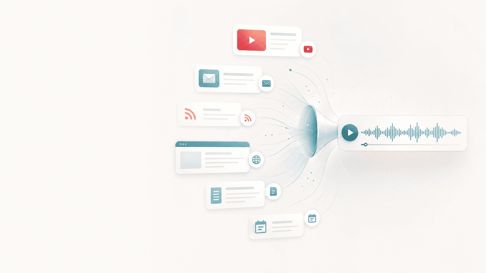 Skimless filters newsletters, YouTube, feeds, docs, and changelogs into a brief.